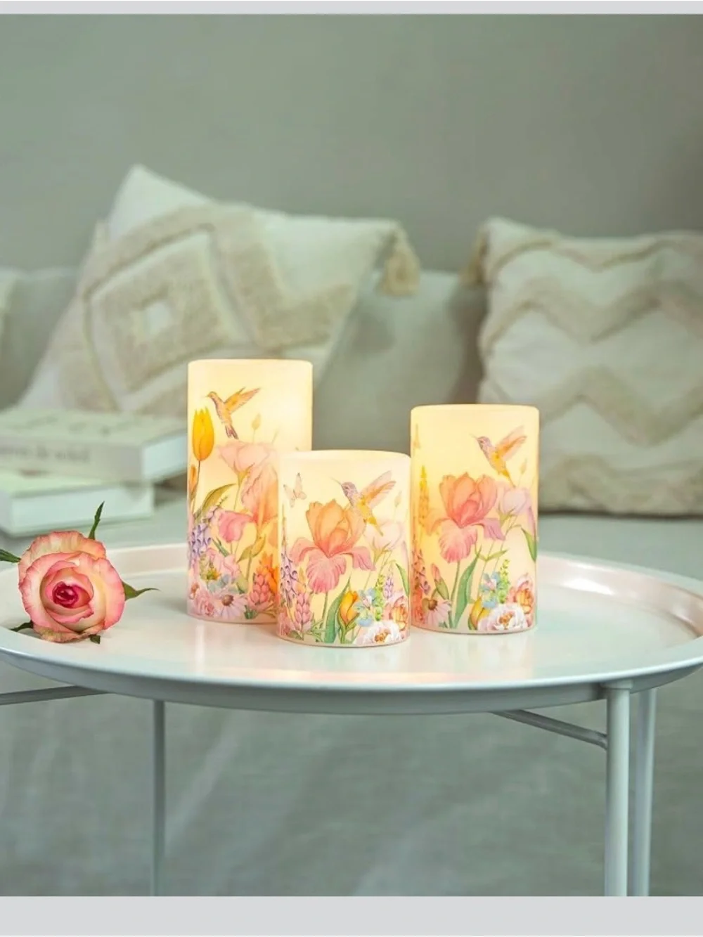 New Open Box Flameless Candles with Remote, Hummingbird Battery Operated Candles
